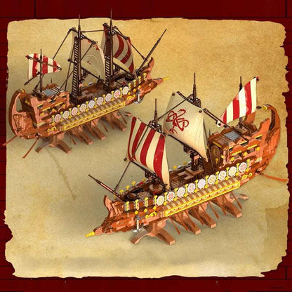 Ancient Viking Warship 2072pcs-2