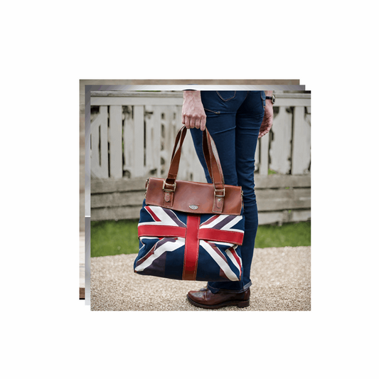 Union Jack leather tote