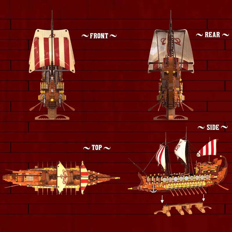 Ancient Viking Warship 2072pcs-4