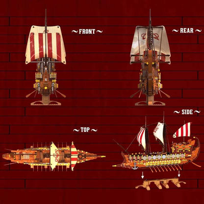 Ancient Viking Warship 2072pcs-4