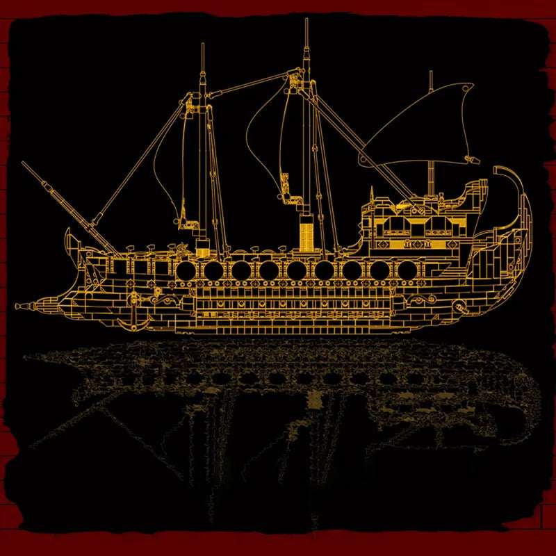 Ancient Viking Warship 2072pcs-3