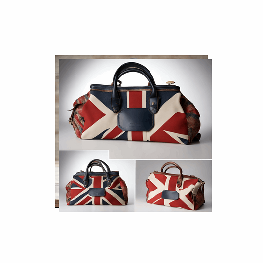 Union Jack Leather duffle bag
