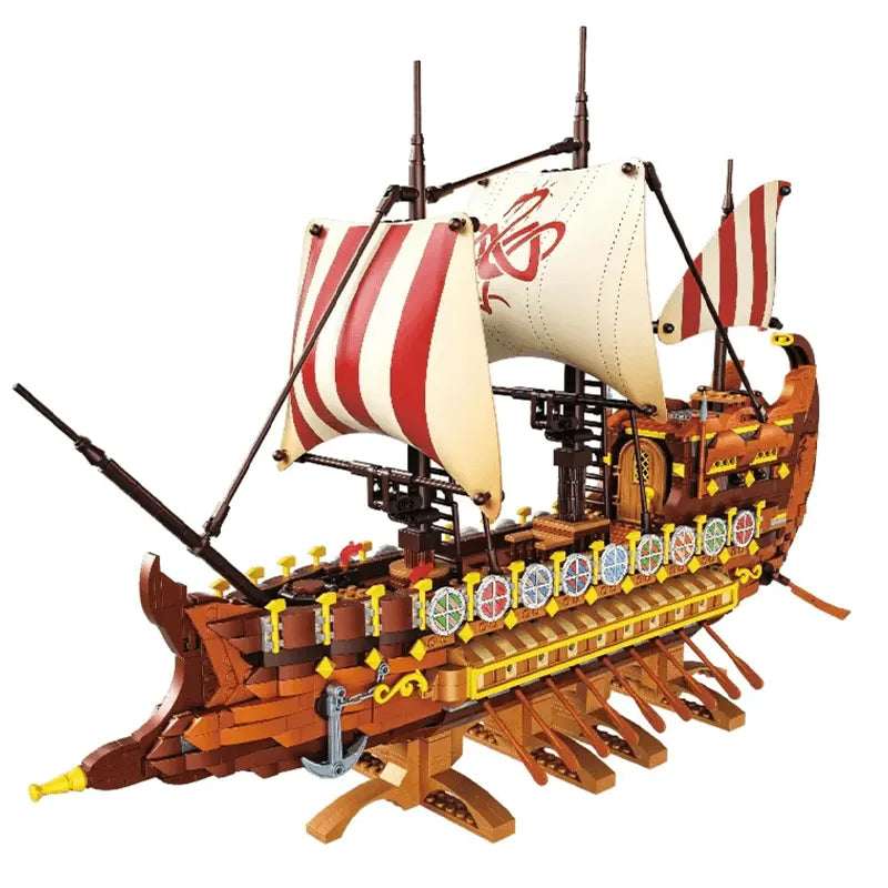 Ancient Viking Warship 2072pcs-0