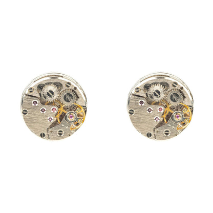 Watch Movement Cufflink Silver