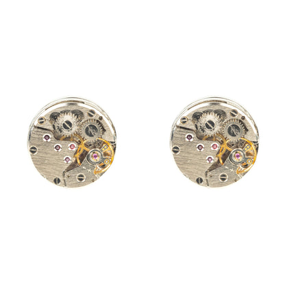 Watch Movement Cufflink Silver