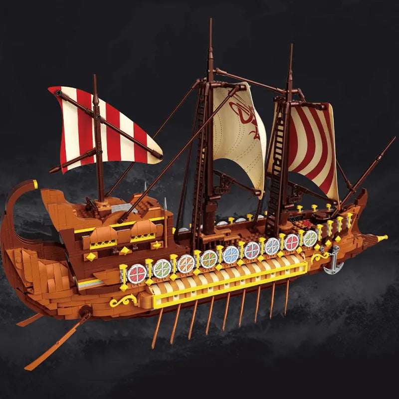 Ancient Viking Warship 2072pcs-1