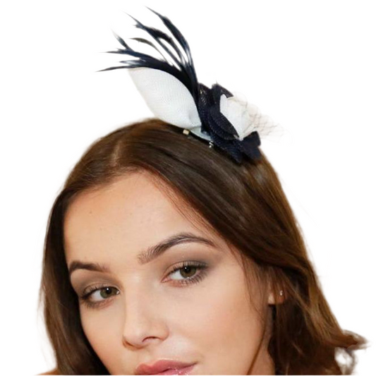Ruby Rocks Florita Fascinator - Navy