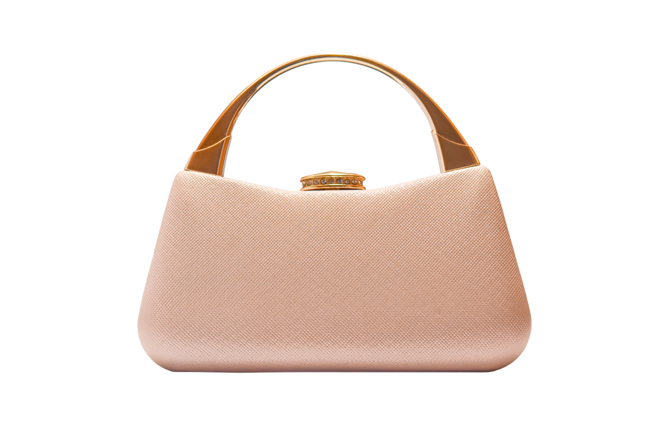 Pink clutch handbag