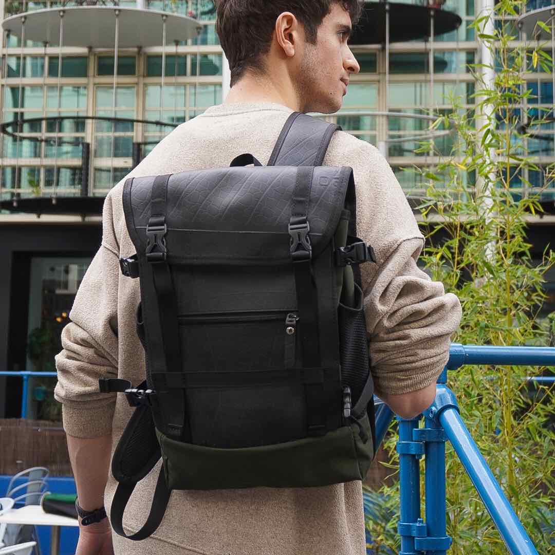Colonel Vegan Water Resistant Backpack with Laptop Compartment-1