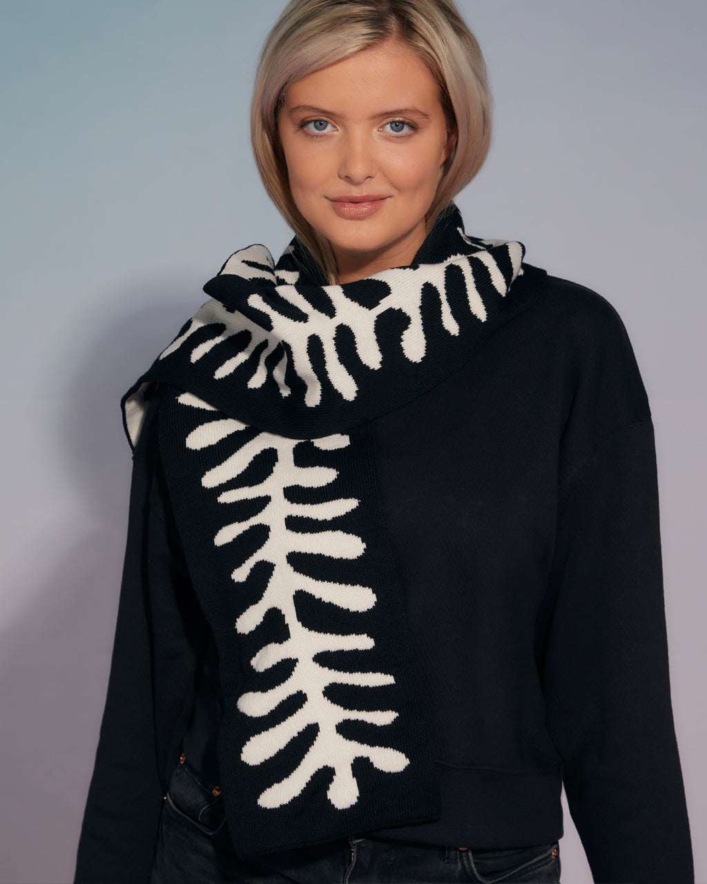 Organic Shape Wool & Cashmere Scarf