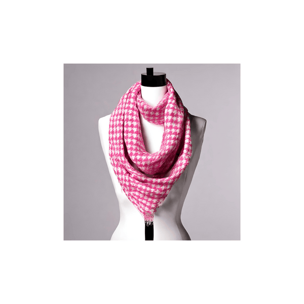 Pink Checkered Scarf (Houndstooth)