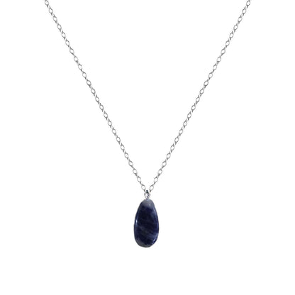 Sodalite Sterling Silver Necklace, Sodalite Pendant Necklace, Gemstone Necklace | by nlanlaVictory-0
