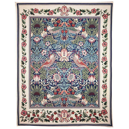 William Morris Strawberry Thief Blue - Wall Hanging 112cm x 140cm (70 rod)-1